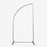 Aperturee - Aperturee Silver Half Moon Arch Backdrop Stand Frame for Wedding